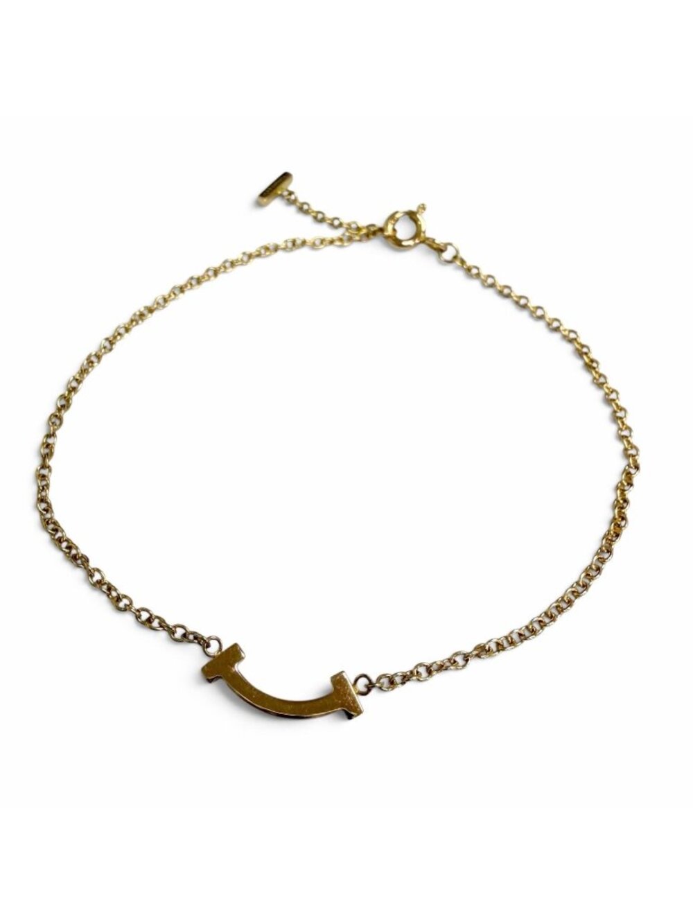 Tiffany & Co Diamond T Smile Mini Bracelet Pink Gold